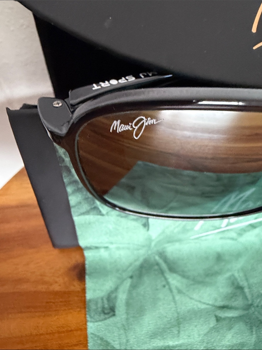 Maui Jim Keokea Black Polarized Aviator Sunglasses - Picture 4 of 8